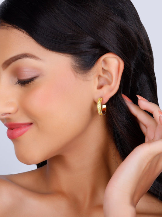 Golden Hoop Mandala Earrings