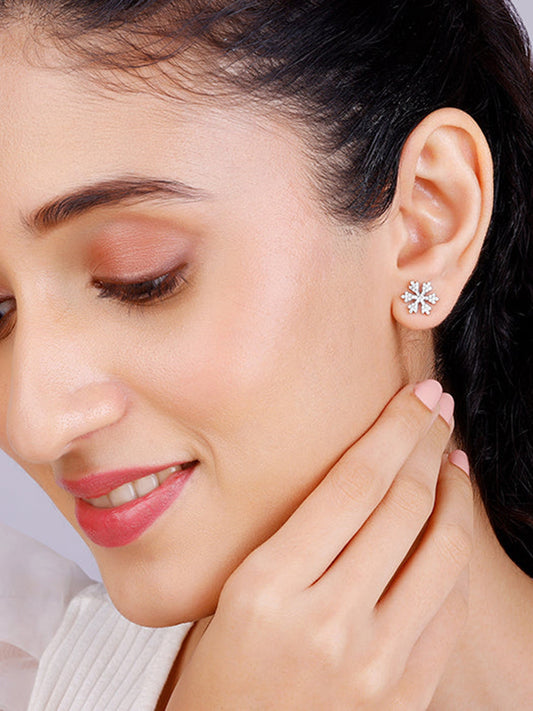 Silver Snowflake Earrings