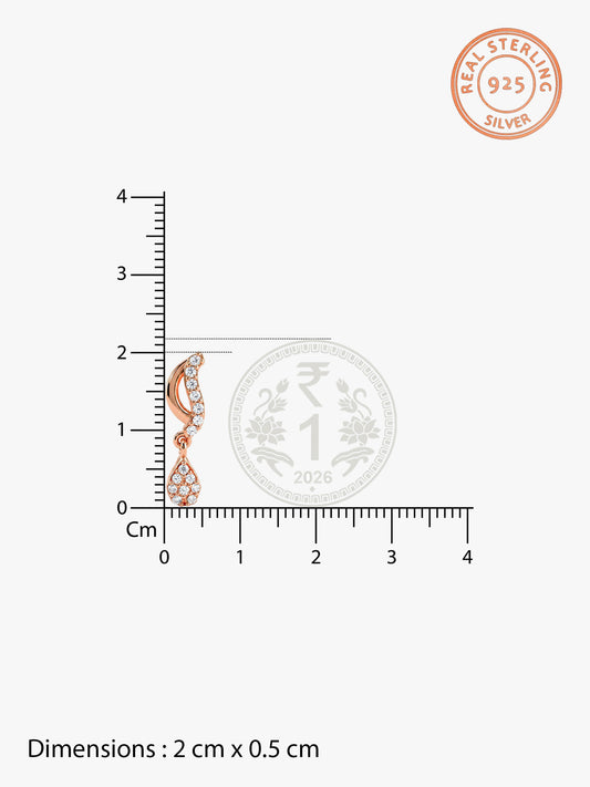 Rose Gold Wavecrest Earrings