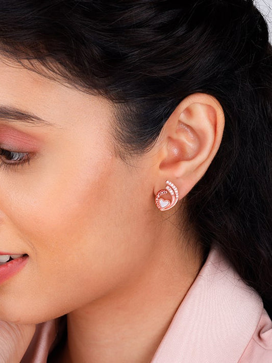 Rose Gold Tender Affection Earrings