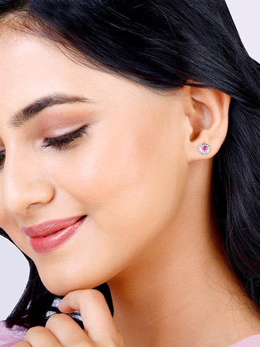 Silver Precious Flower Earrings