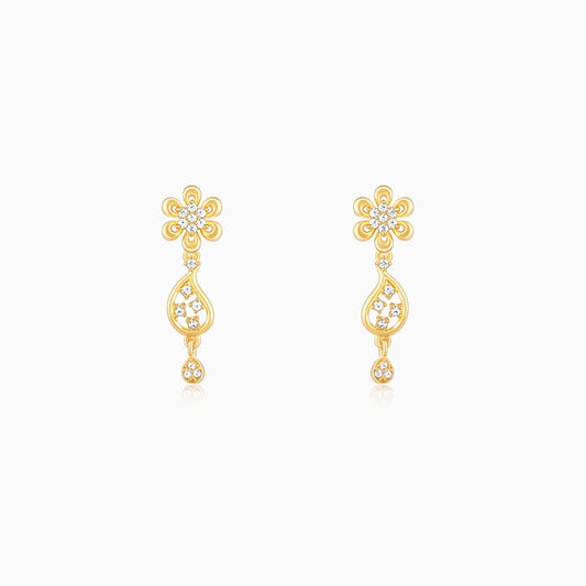 Golden Glorious Flower Earrings