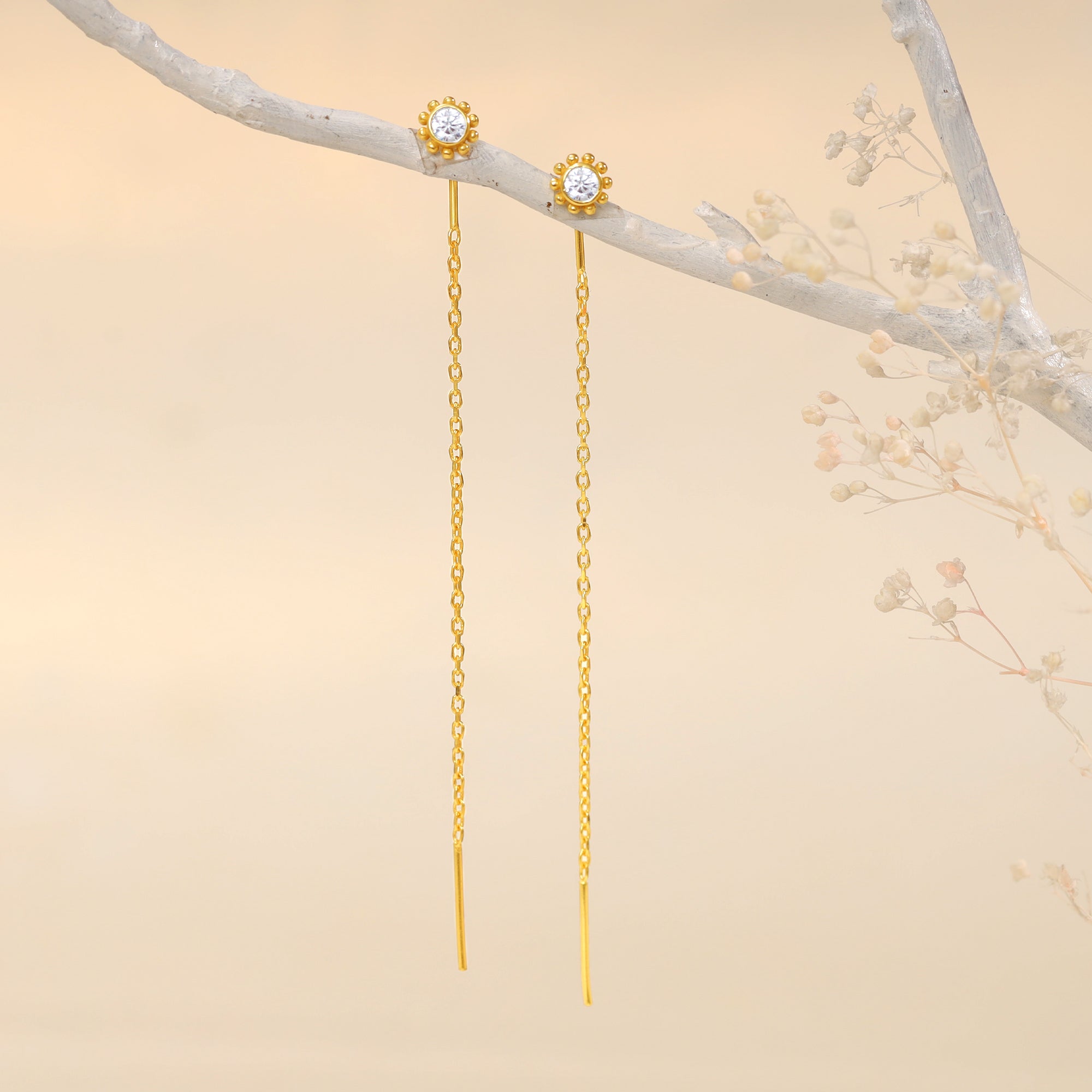 Golden Bling Sui Dhaga Earrings – GIVA1