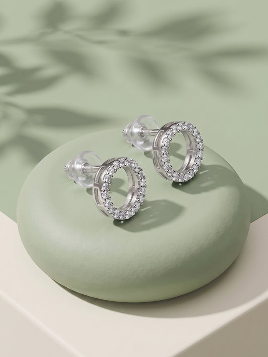 Silver Circle of Joy Earrings