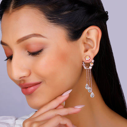 Rose Gold Captivating Musli Convertible Earrings