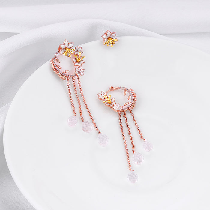 Rose Gold Captivating Musli Convertible Earrings