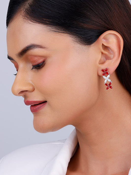 Silver Criss Cross Love Earrings