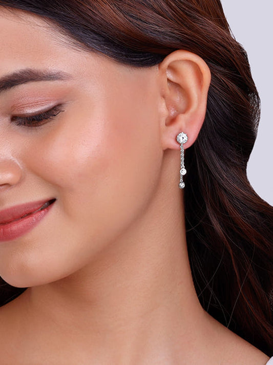 Silver Elegance On The Rise Earrings