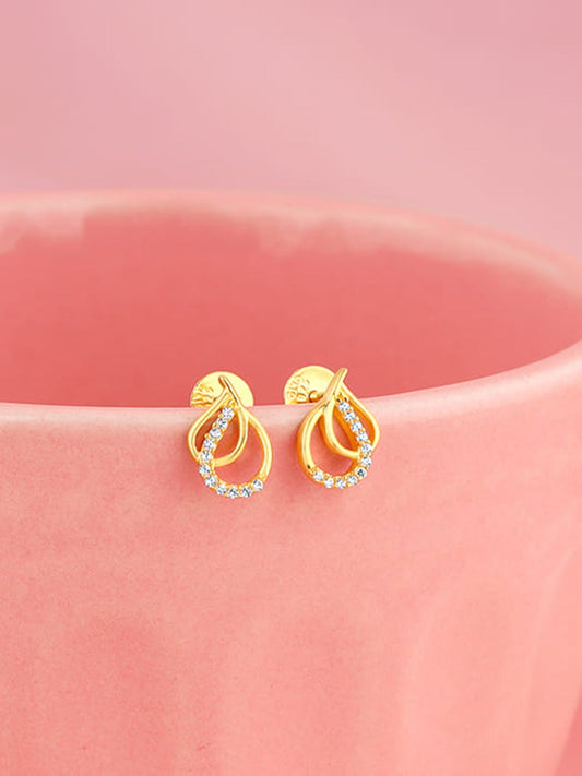 Golden Twin Pears Earrings