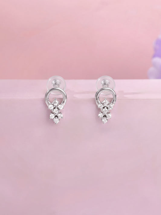 Silver Star Charm Earrings
