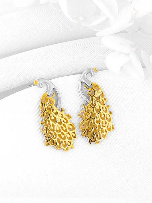 Golden Peacock Earrings