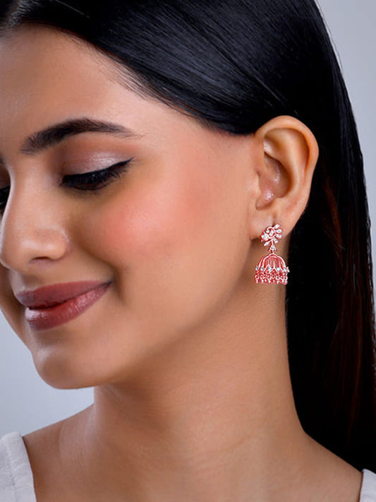 Rose Gold Sundar Mor Jhumki