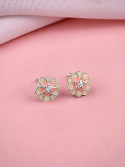 Silver Floral Fusion Earrings