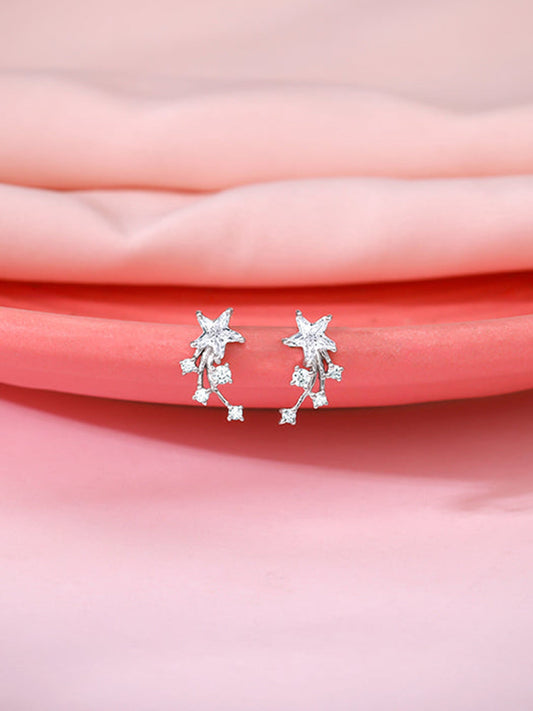 Silver Lucky Star Earrings