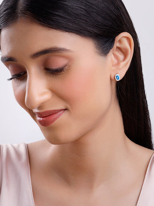 Silver Blue Dreams Studs