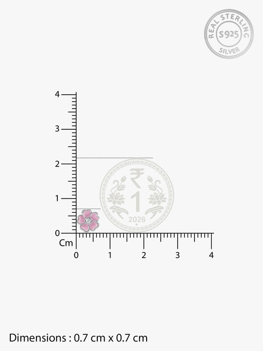 Silver Flower Fling Kids Earrings