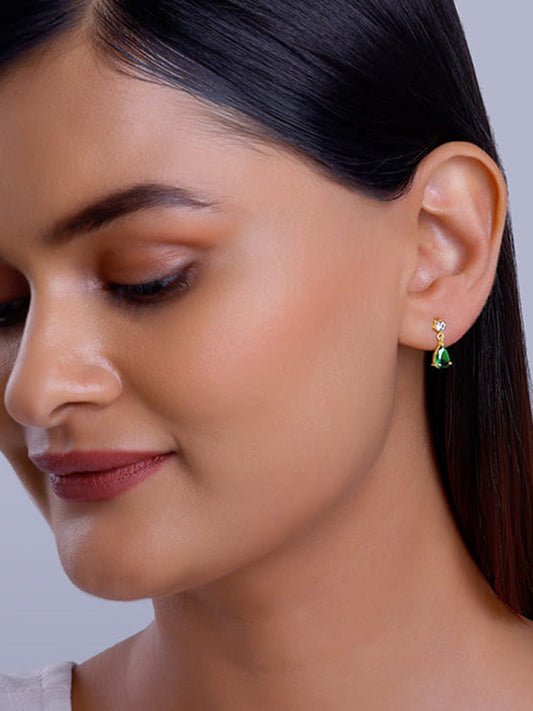 Golden Green Enigma Earrings