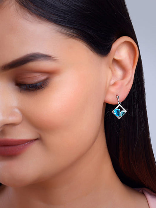 Silver Met Love Earrings