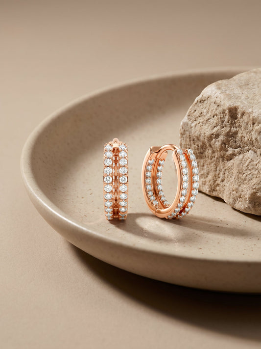 Rose Gold Flaunted Hoop Earrings