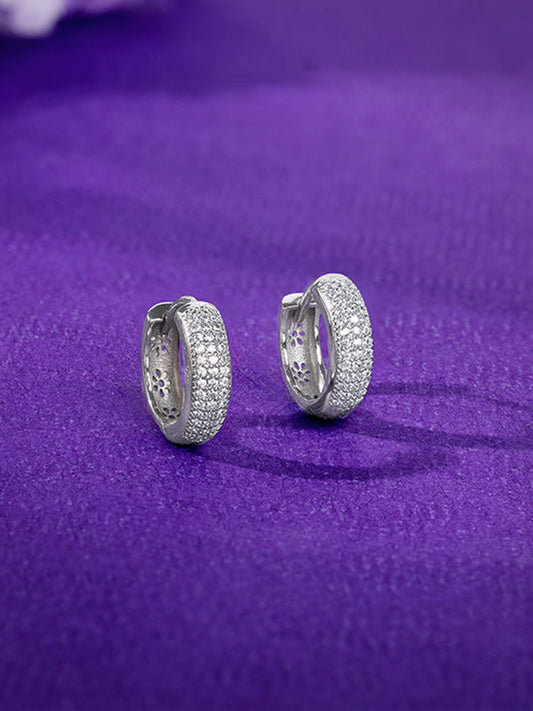 Silver Classic Admiring Hoop Earrings