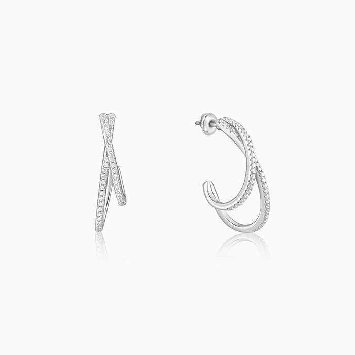Silver Deserving You J-Hoop Earrings – GIVA