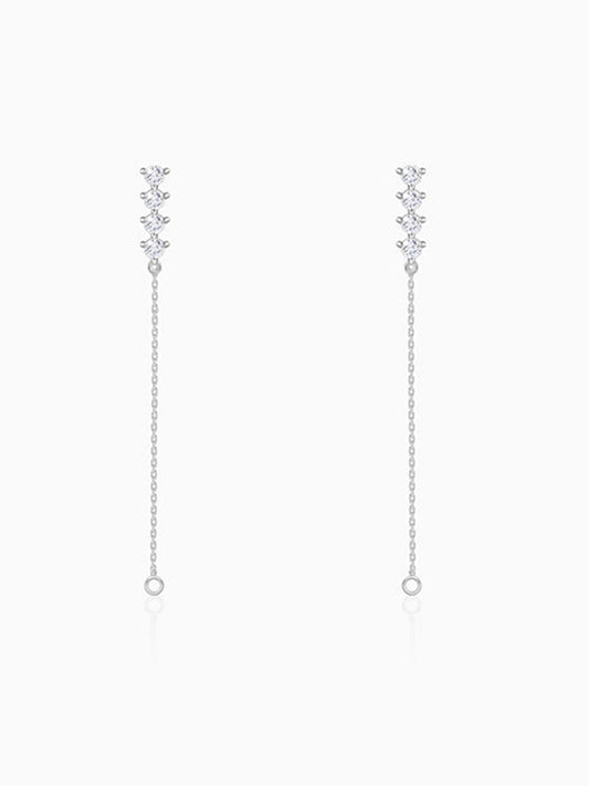 Silver Evangeline Dangler Earrings