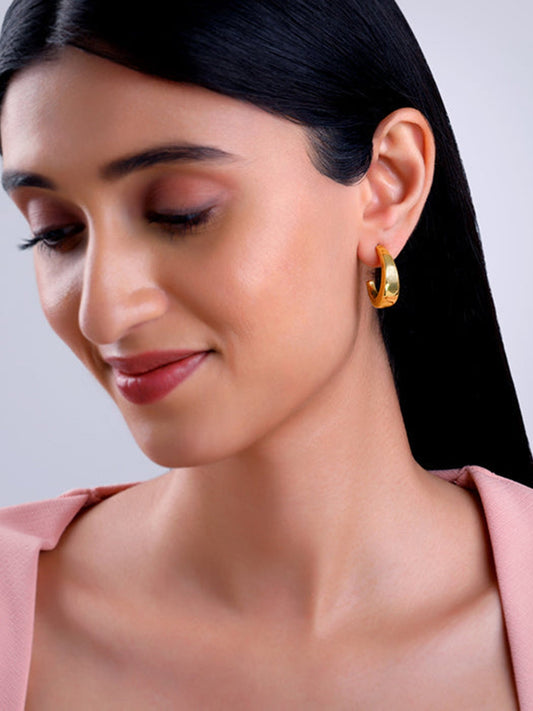Golden Half Moon Earrings