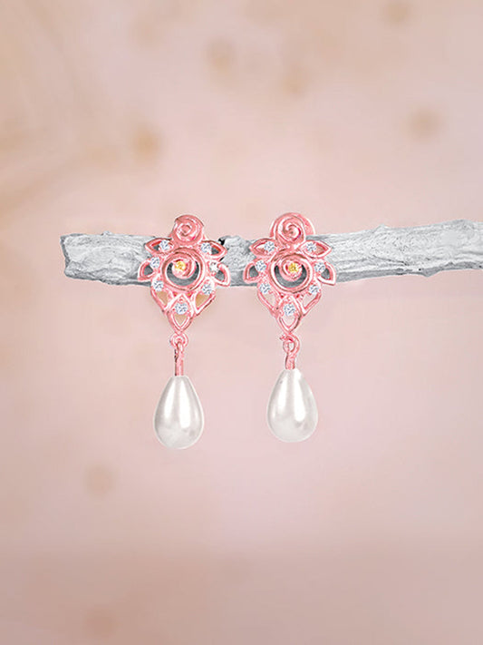 Rose Gold Eachna Earrings