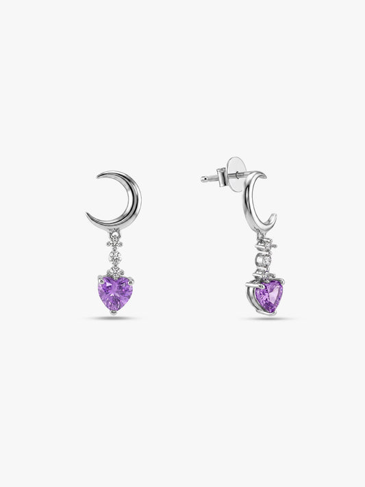 Silver Lunar Promise Earrings