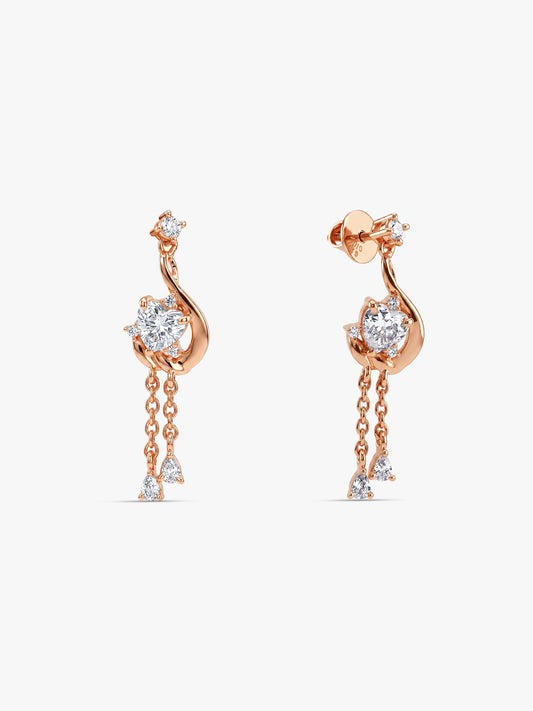 Rose Gold Carry Your Heart Earrings