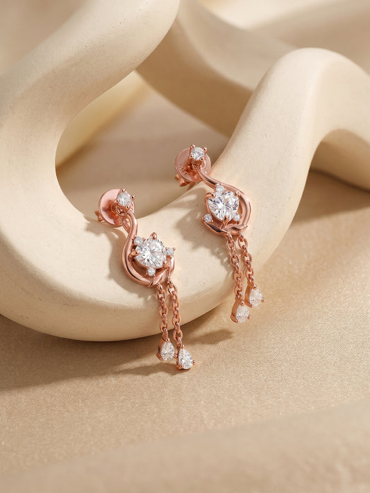 Rose Gold Carry Your Heart Earrings