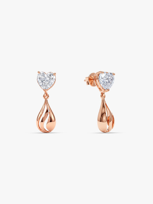Rose Gold Unsaid Love Earrings