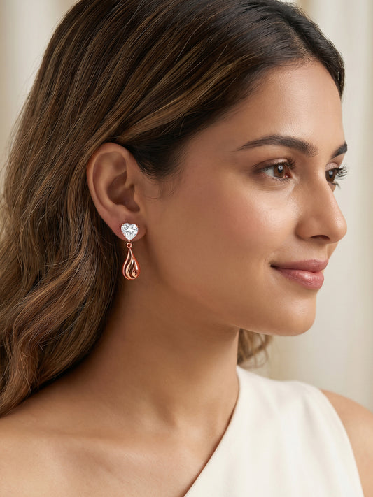 Rose Gold Unsaid Love Earrings