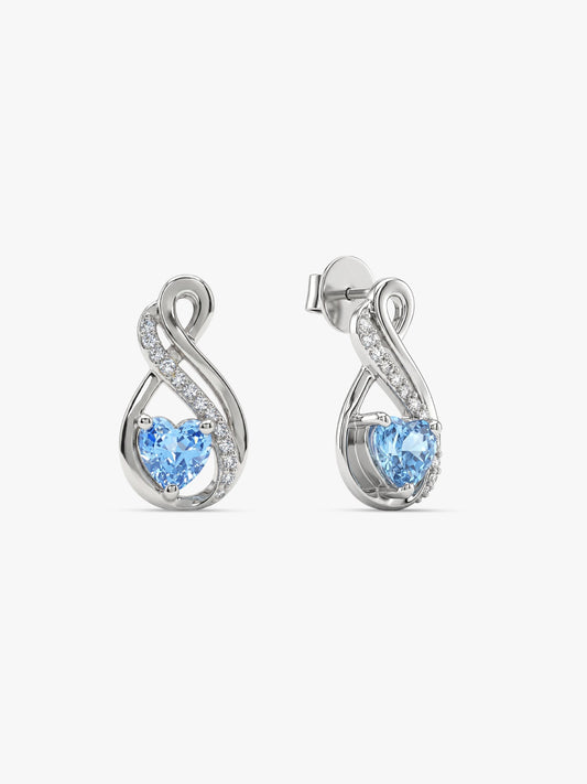 Silver Sea of Love Earrings