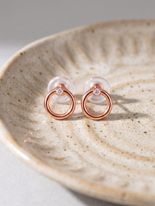 Rose Gold Eternal Stud Earrings