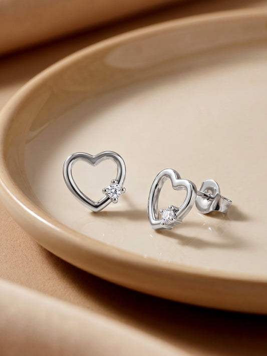 Silver Beloved Stud Earrings