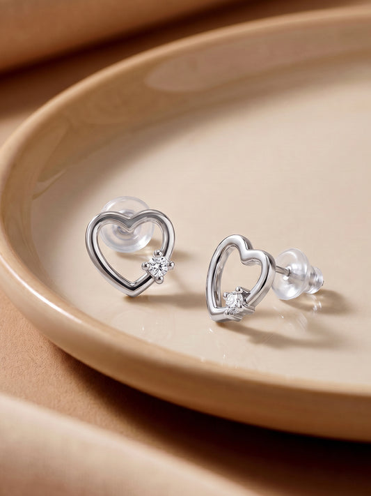 Silver Beloved Stud Earrings