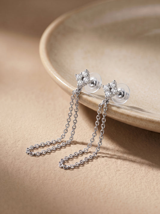 Silver Zivara Prism Dangler Earrings