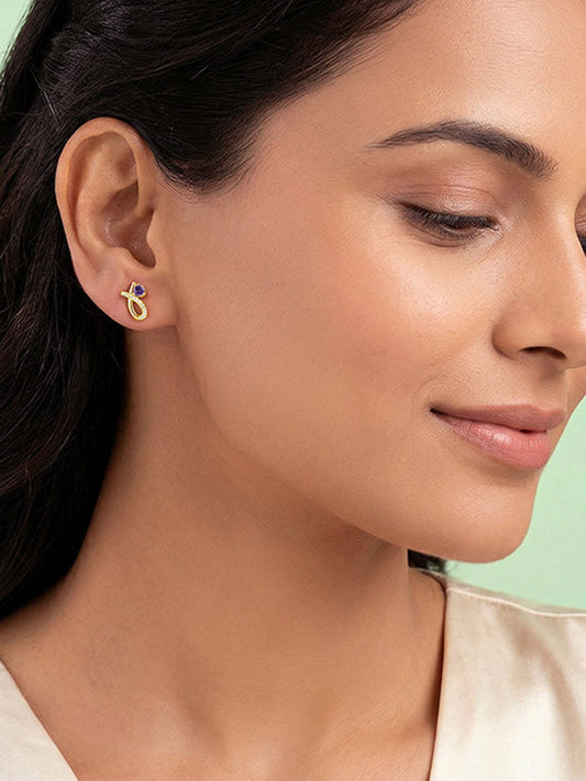 Golden Violet Whimsy Earrings