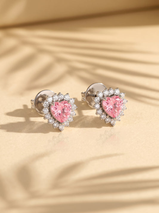 Silver Heart of Light Earrings