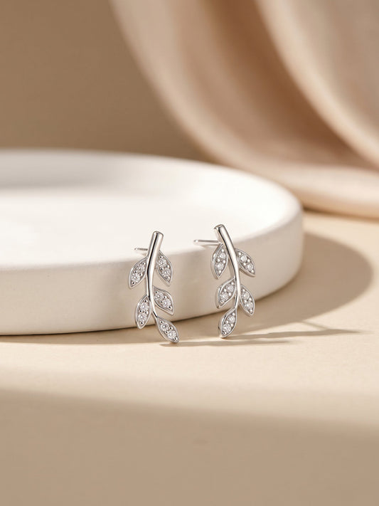Silver Leaf Earrings