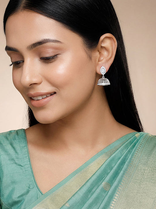 Silver Raktima Jhumki