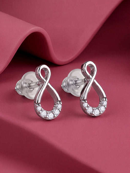 Silver Infinity Drip Earrings