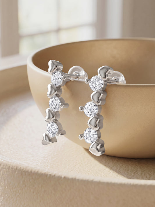 Silver Novia Stud Earrings