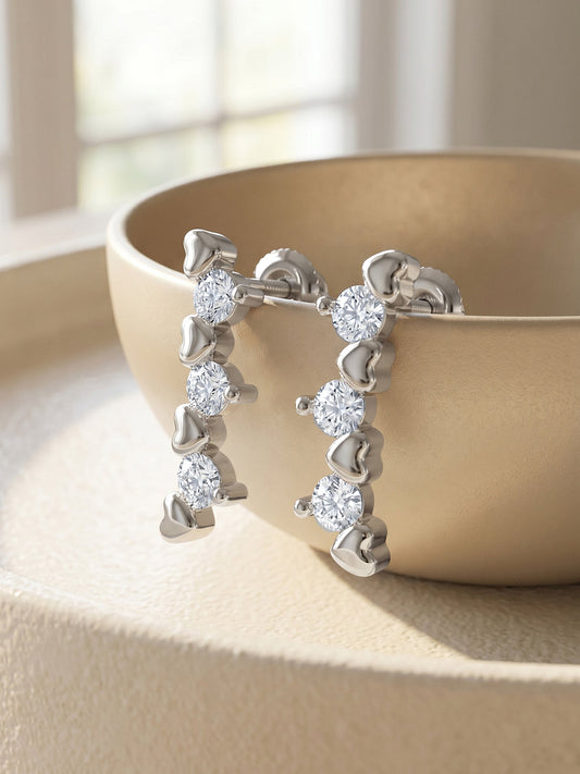 Silver Novia Stud Earrings