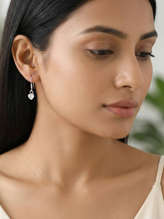 Silver Beyond Heart Earrings