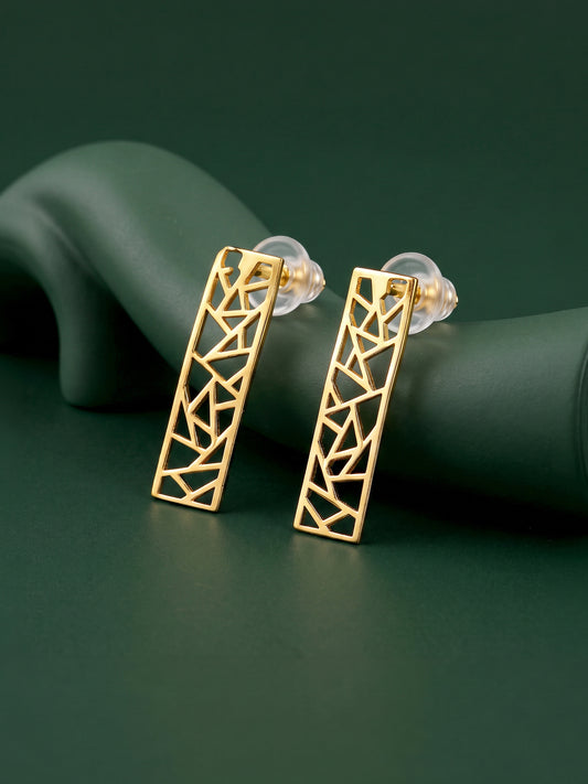 Golden Silk Circuit Earrings