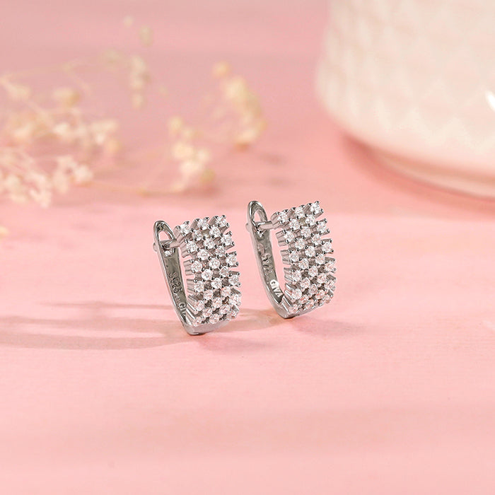 Silver Sparkling Shine Hoop Earrings – GIVA - Main Image