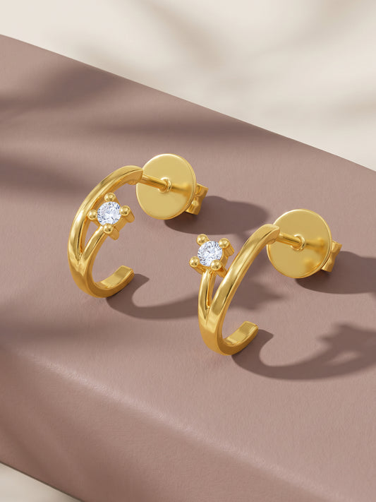 Golden Fayelle J-Hoop Earrings