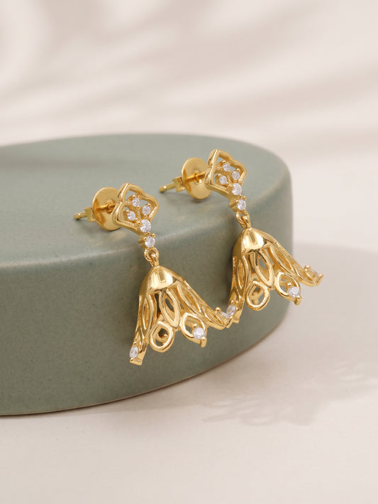 Golden Mishika Jhumkis